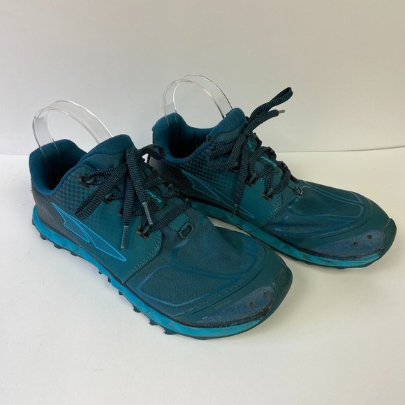 Altra Shoes - Womens Altra Blue Superior 4.5 Foot Shape Trail Running Maxtrac Shoe Size 10